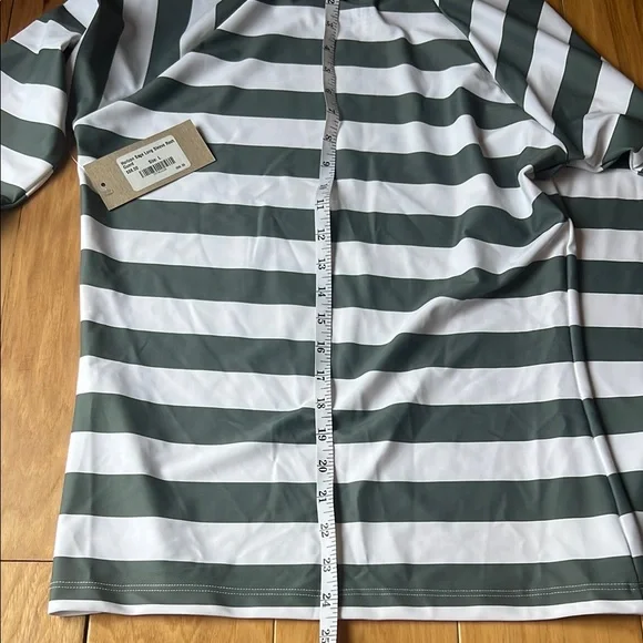 Albion Horizon Sage Long Sleeve Rash Guard Striped Swim - Picture 4 of 6